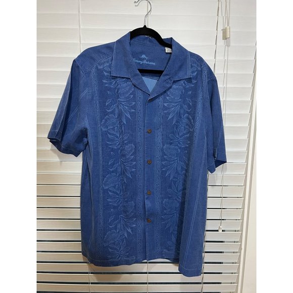 Tommy Bahama 100% Silk Short Sleeve Button Up Shirt - Size XL - Picture 1 of 4